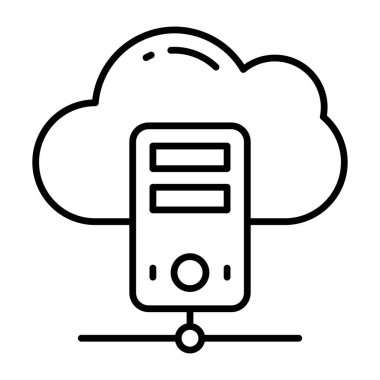 Bulut sunucusunun bir simge tasarımı