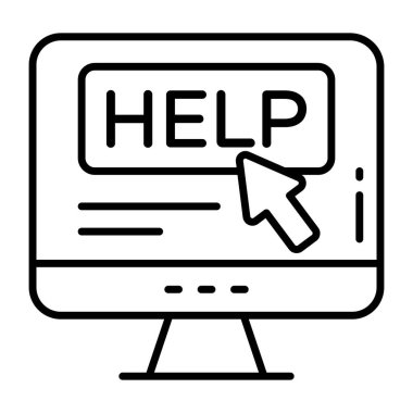 Çevrimiçi yardımın vektör tasarımı