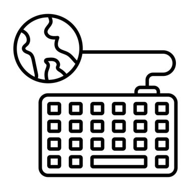 Genel klavyenin düzenlenebilir tasarım simgesi