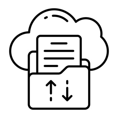 Vector design of cloud folder