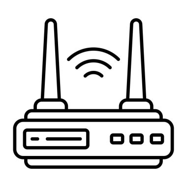 Wi-Fi yönlendiricisinin modern tasarım simgesi