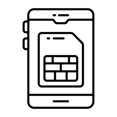 Mobil simülasyonun yaratıcı tasarım simgesi