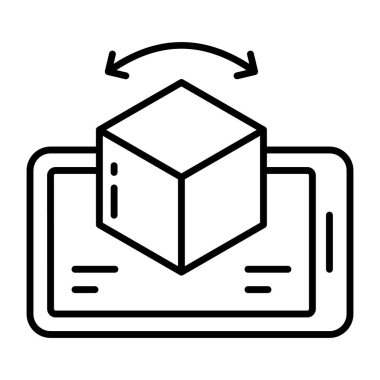 3d küpün düzenlenebilir tasarım simgesi