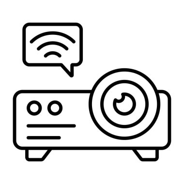 Bir çizgi tasarımı, projektörün simgesi