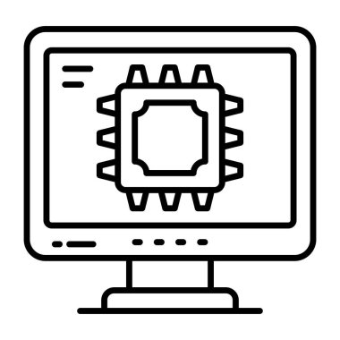 Çevrimiçi çipin mükemmel tasarım simgesi