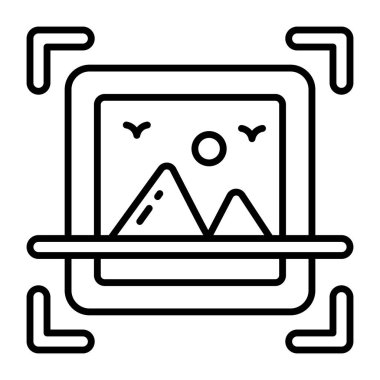 Fotoğraf taramasının modern tasarım simgesi