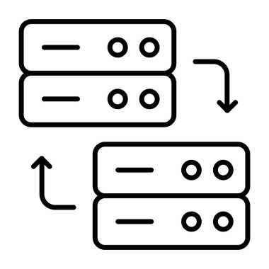 Modern design icon of server transfer