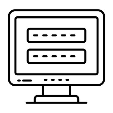 Sistem parolasının modern tasarım simgesi