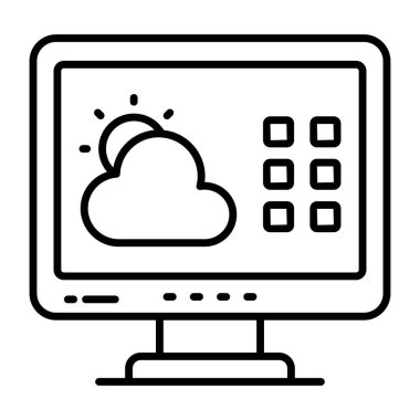 Çevrimiçi hava tahmini simgesi prim biçimi