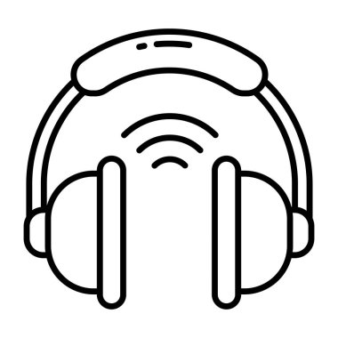 An icon design of headphones