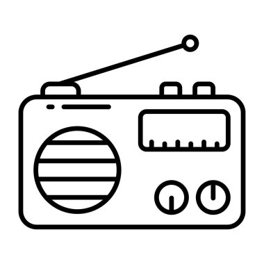 A unique design icon of radio