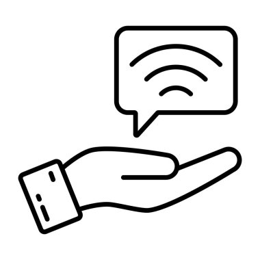 İnternet sohbetinin modern tasarım simgesi