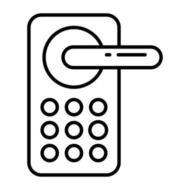 Kapı kilidinin eşsiz tasarım simgesi