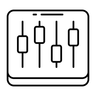 Ses eşitleyicisinin düzenlenebilir tasarım simgesi