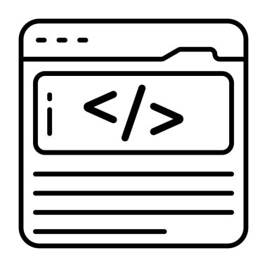 Unique design icon of web coding
