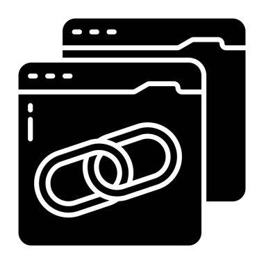 Bağlı web sitesinin simge tasarımı