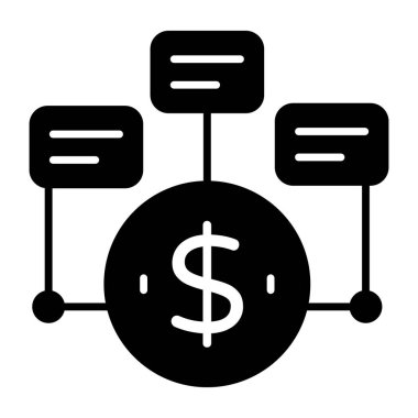 Finansal ağın yaratıcı tasarım simgesi