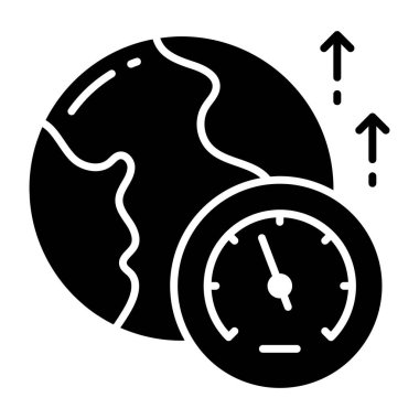 Küresel hız testinin modern tasarım simgesi