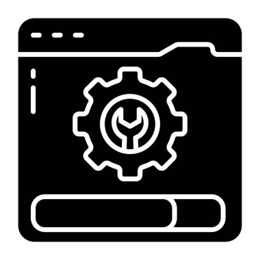 A unique design icon of web setting