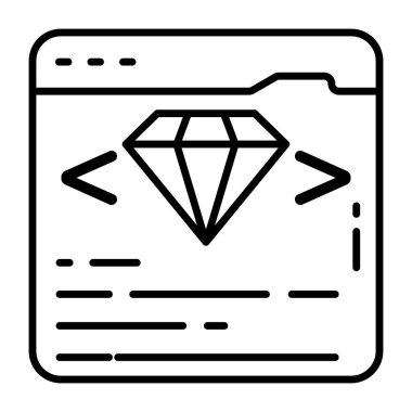 Premium web sitesinin moda tasarım simgesi