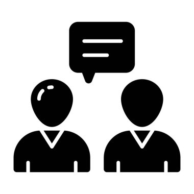 Somut bir sohbet tasarım simgesi