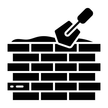 Duvar inşaatının mükemmel bir tasarım simgesi