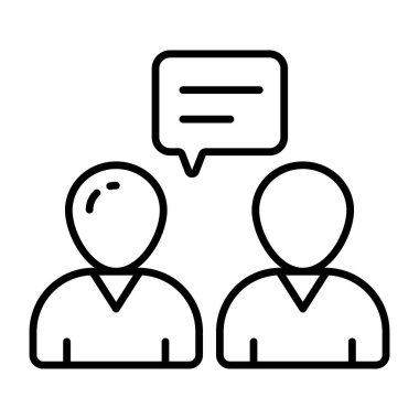 Sohbetin satır tasarımı simgesi