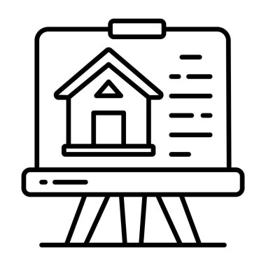 Ev sunumunun düzenlenebilir tasarım simgesi