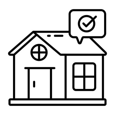 Özellik sohbetinin kavramsal çizgi tasarım simgesi