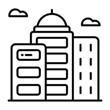 Hükümet binasının modern tasarım simgesi