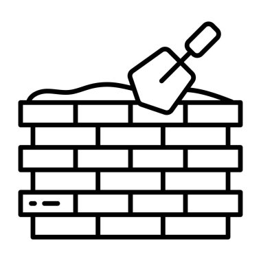 Duvar inşaatının mükemmel bir tasarım simgesi