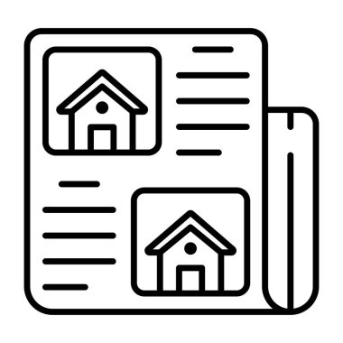 A unique design icon of property paper