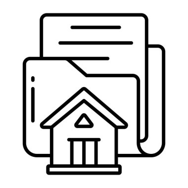 Özellik dizininin kavramsal çizgi tasarım simgesi