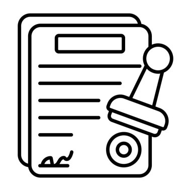 Damgalı belgenin modaya uygun bir vektör tasarımı