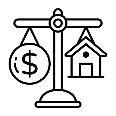 Ev ve paranın bir simge tasarımı