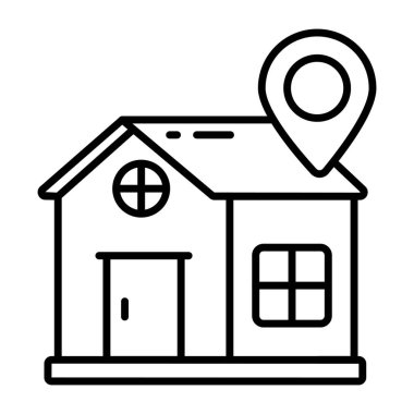 Ev yönünün düzenlenebilir tasarım simgesi