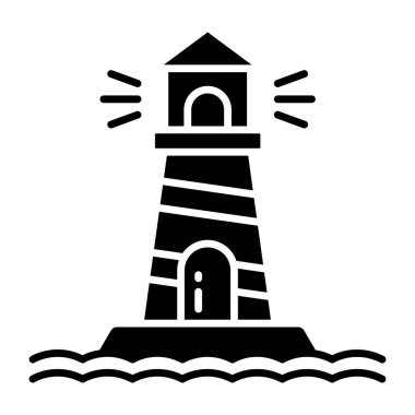 A unique design icon of lighthouse