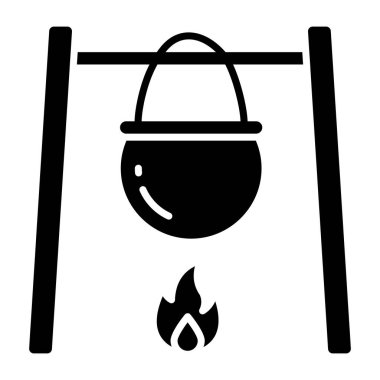 Açık hava yemeklerinin mükemmel tasarım simgesi