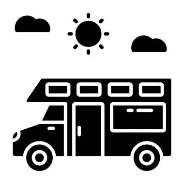 Kamp aracının modern tasarım simgesi