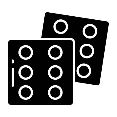 Sağlam bir tasarım, ludo zarlarının simgesi.