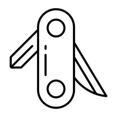 Trendy vector design of pocket knife