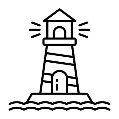 A unique design icon of lighthouse