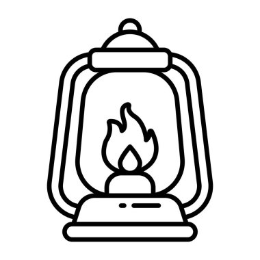 A unique design icon of camping lamp