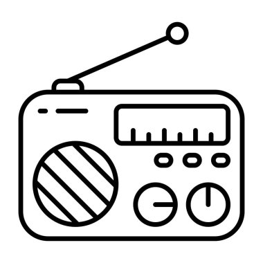 A unique design icon of radio