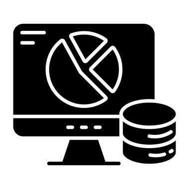 Çevrimiçi veri analizlerinin düzenlenebilir tasarım simgesi