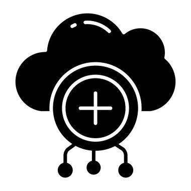 Ekleme bulutunun yaratıcı tasarım simgesi