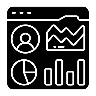 Kullanıcı analizlerinin modern tasarım simgesi