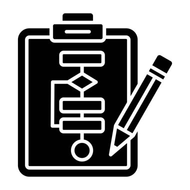 Algoritmanın kavramsal katı tasarım simgesi