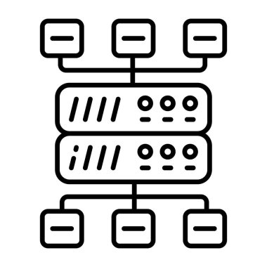 Sunucu ağının bir simge tasarımı