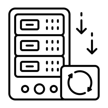 Sunucu güncellemesinin trend vektör tasarımı